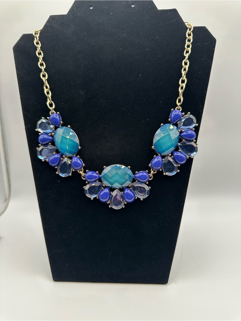 Vintage Blue & Teal Statement Necklace - Women Jewelry
